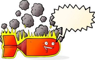 cartoon falling bomb with speech bubble png
