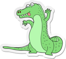 sticker of a cartoon crocodile png