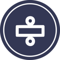 division signe circulaire icône symbole png