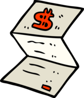 hand drawn doodle style cartoon legal money letter png