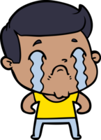 cartoon man crying png