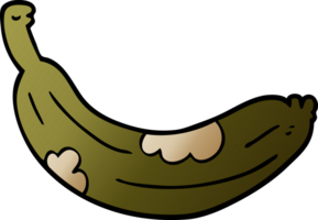 cartoon doodle rotten banana png