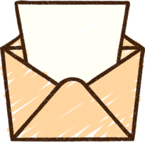 symbole de courrier dessin à la craie png