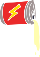 dessin animé doodle verser une canette de soda png