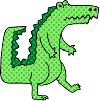 comic book style quirky cartoon crocodile png