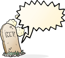 cartoon spooky grave with speech bubble png