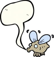 dibujado cómic libro habla burbuja dibujos animados mosca png