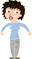 cartoon woman shrugging shoulders png