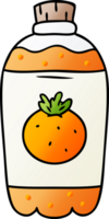 hand drawn gradient cartoon doodle of orange pop png