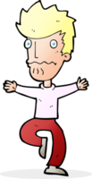 cartoon frightened man png