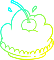 du froid pente ligne dessin de une savoureux dessert png