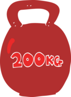 flat color illustration of 200kg kettle bell png