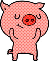 happy cartoon pig png