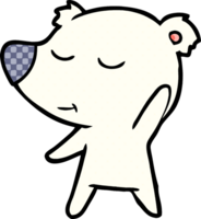 happy cartoon polar bear png