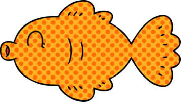 comic book style quirky cartoon fish png