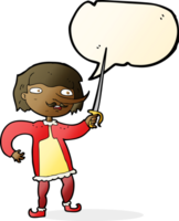 cartoon man with sword with speech bubble png