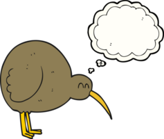 drawn thought bubble cartoon kiwi bird png