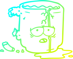 verkoudheid helling lijn tekening van een tekenfilm gebroken mok png