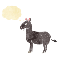 cartoon mule with thought bubble png