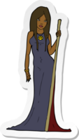 sticker of a cartoon sorceress png