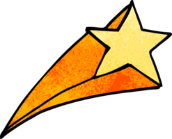 cartoon doodle shooting star png