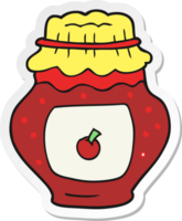 sticker of a cartoon jar of jam png