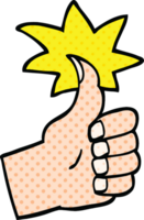 comic book style cartoon thumbs up symbol png