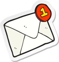 autocollant d'un e-mail de dessin animé png