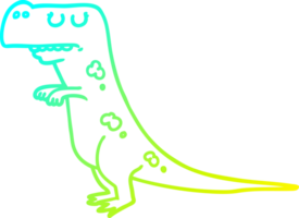 kall lutning linje teckning av en tecknad serie dinosaurie png
