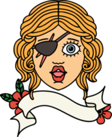 Retro Tattoo Style human rogue character face png