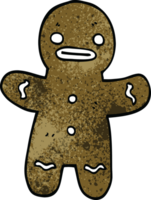 cartoon doodle gingerbread man png