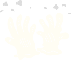 dessin animé doodle gants stériles png