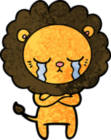 crying cartoon lion png