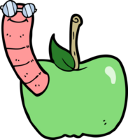 tecknad serie äpple med mask png