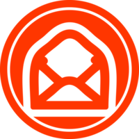 envelope letter circular icon symbol png