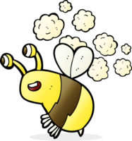 cartoon happy bee png