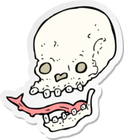 sticker of a cartoon spooky skull png