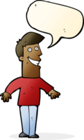 cartoon grinning man with speech bubble png