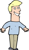 Cartoon grinsender Mann png