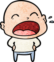 cartoon shouting bald man png