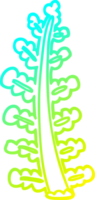 cold gradient line drawing of a cartoon plant png