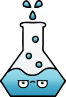 gradient shaded cartoon of a science beaker png