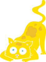 flat color illustration of cat png