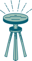 illustration of a traditional tattoo style wooden stool png