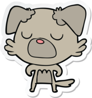 sticker of a cartoon dog png