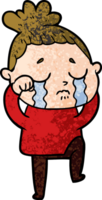 cartoon crying woman png