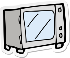 sticker of a cartoon microwave png