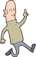 cartoon bald man with idea png