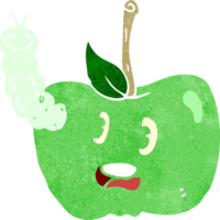 Cartoon-Apfel mit Fehler png