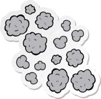 klistermärke av en tecknad serie rök moln png